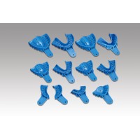 Plasdent Excellent Disposable Impression Trays #1 LARGE - UPPER , Royal Blue (12pcs/bag)